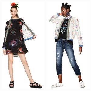 DESIGUAL My Way Reversible Bomber Jacket Crudo Size Small/Desigual Size Small